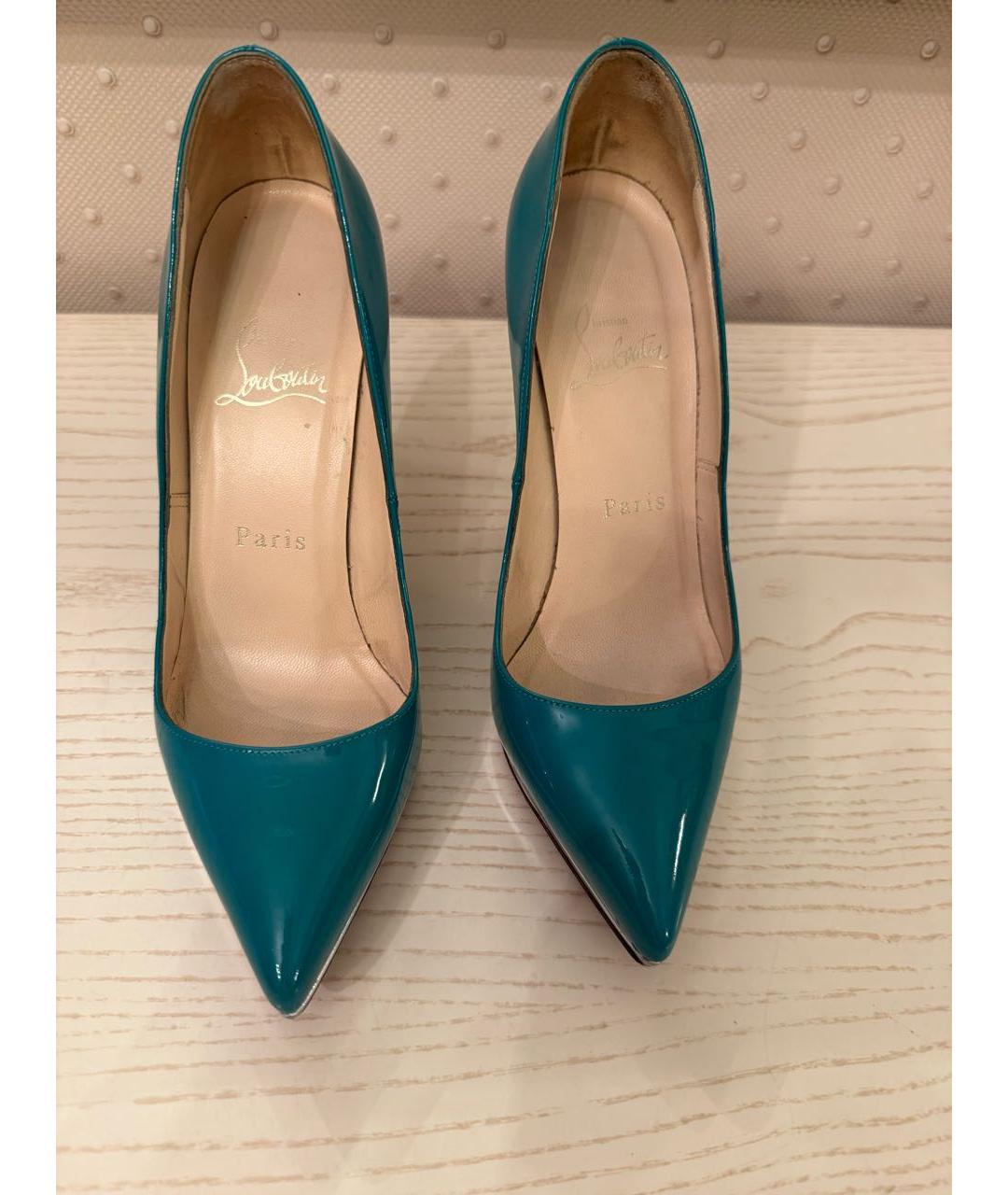 CHRISTIAN LOUBOUTIN Зеленые туфли из лакированной кожи, фото 2