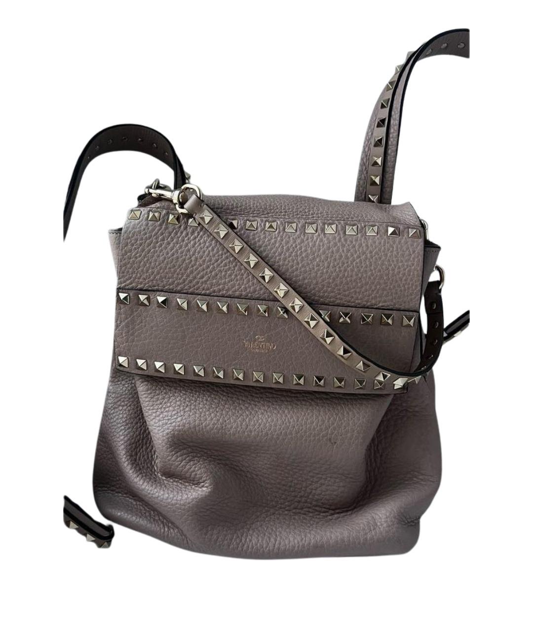 VALENTINO Бежевый кожаный рюкзак, фото 1