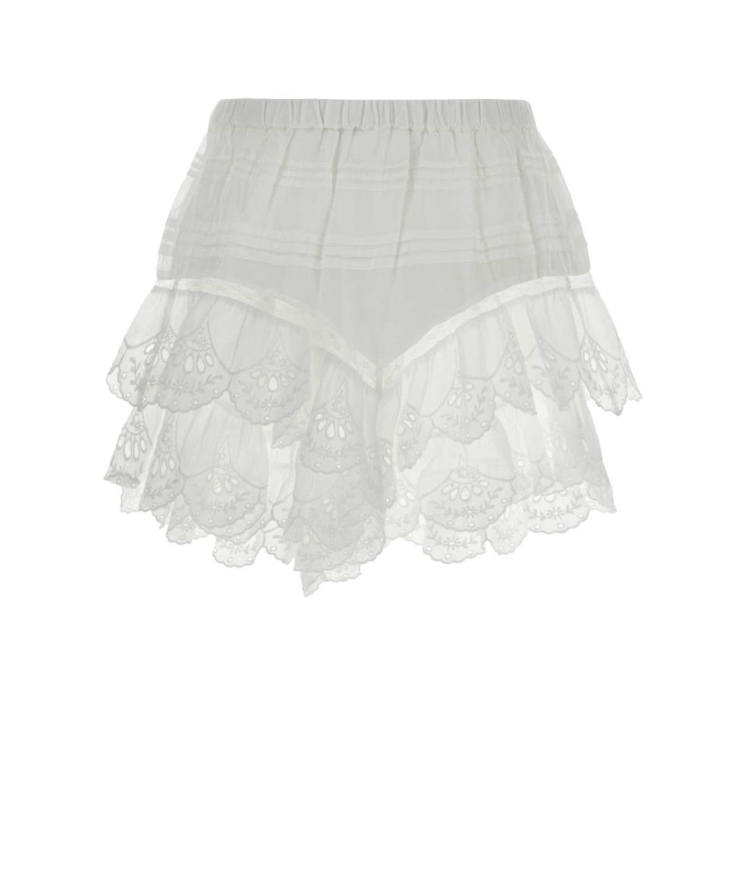 ISABEL MARANT Белая хлопковая юбка мини, фото 2
