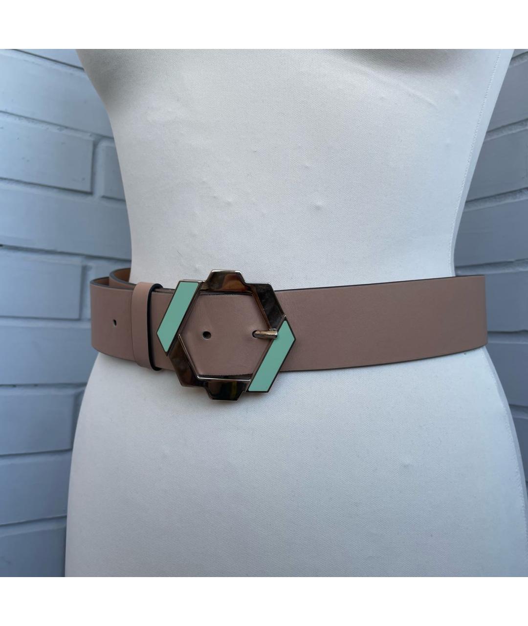 MARNI Бежевый кожаный ремень, фото 8