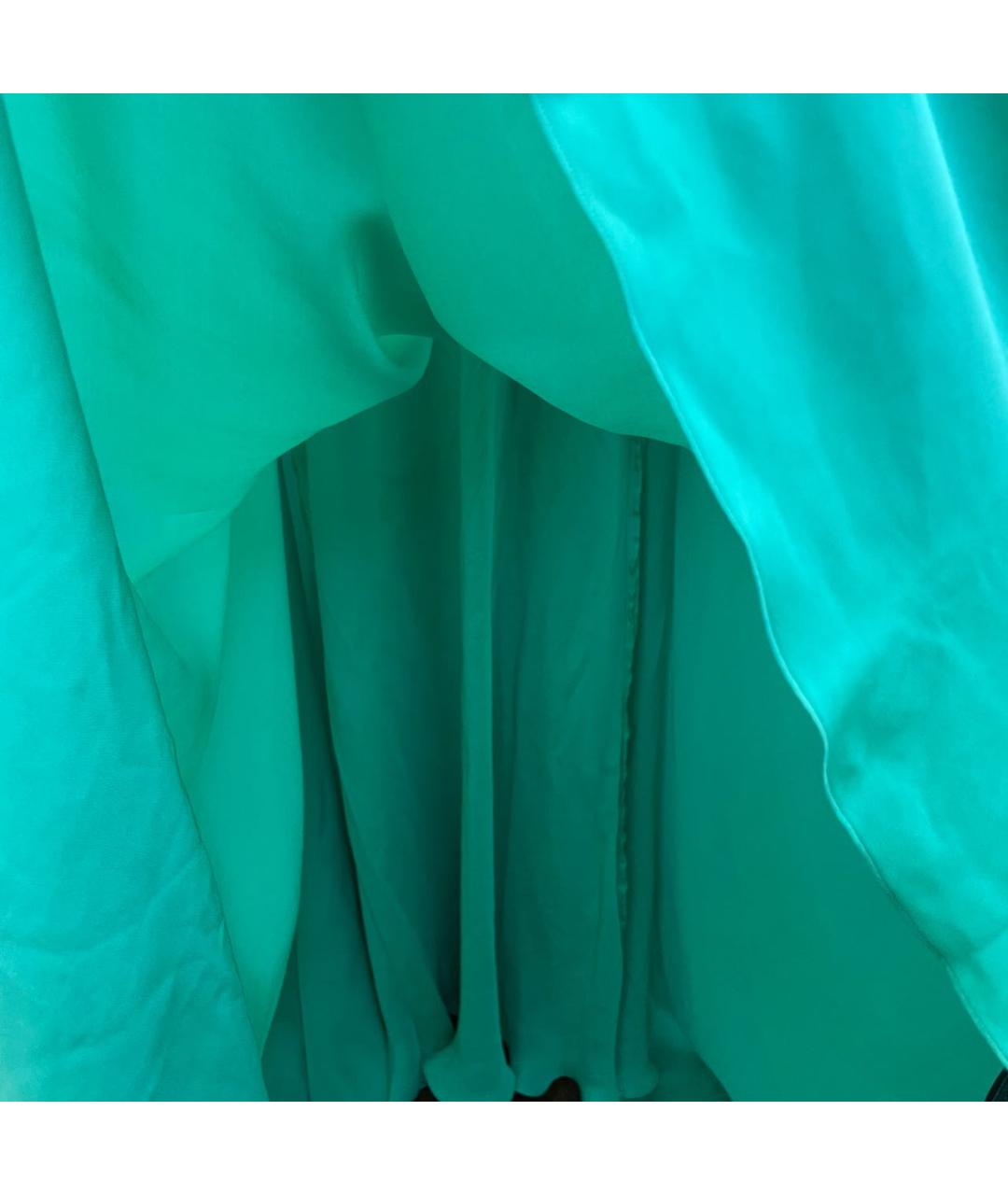 ALEXANDER TEREKHOV Бирюзовое шелковое вечернее платье, фото 7