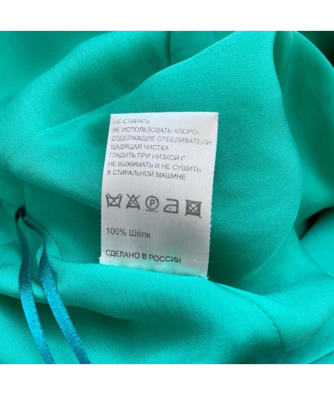 ALEXANDER TEREKHOV Бирюзовое шелковое вечернее платье, фото 8