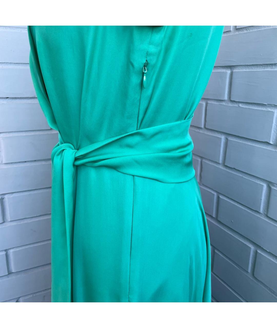 ALEXANDER TEREKHOV Бирюзовое шелковое вечернее платье, фото 6