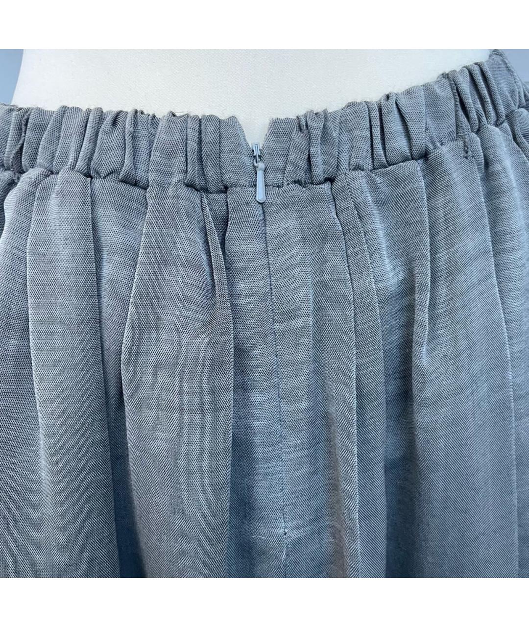 'S MAX MARA Серая шерстяная юбка миди, фото 5