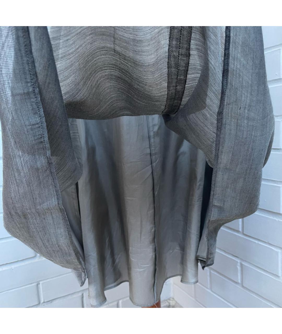 'S MAX MARA Серая шерстяная юбка миди, фото 4