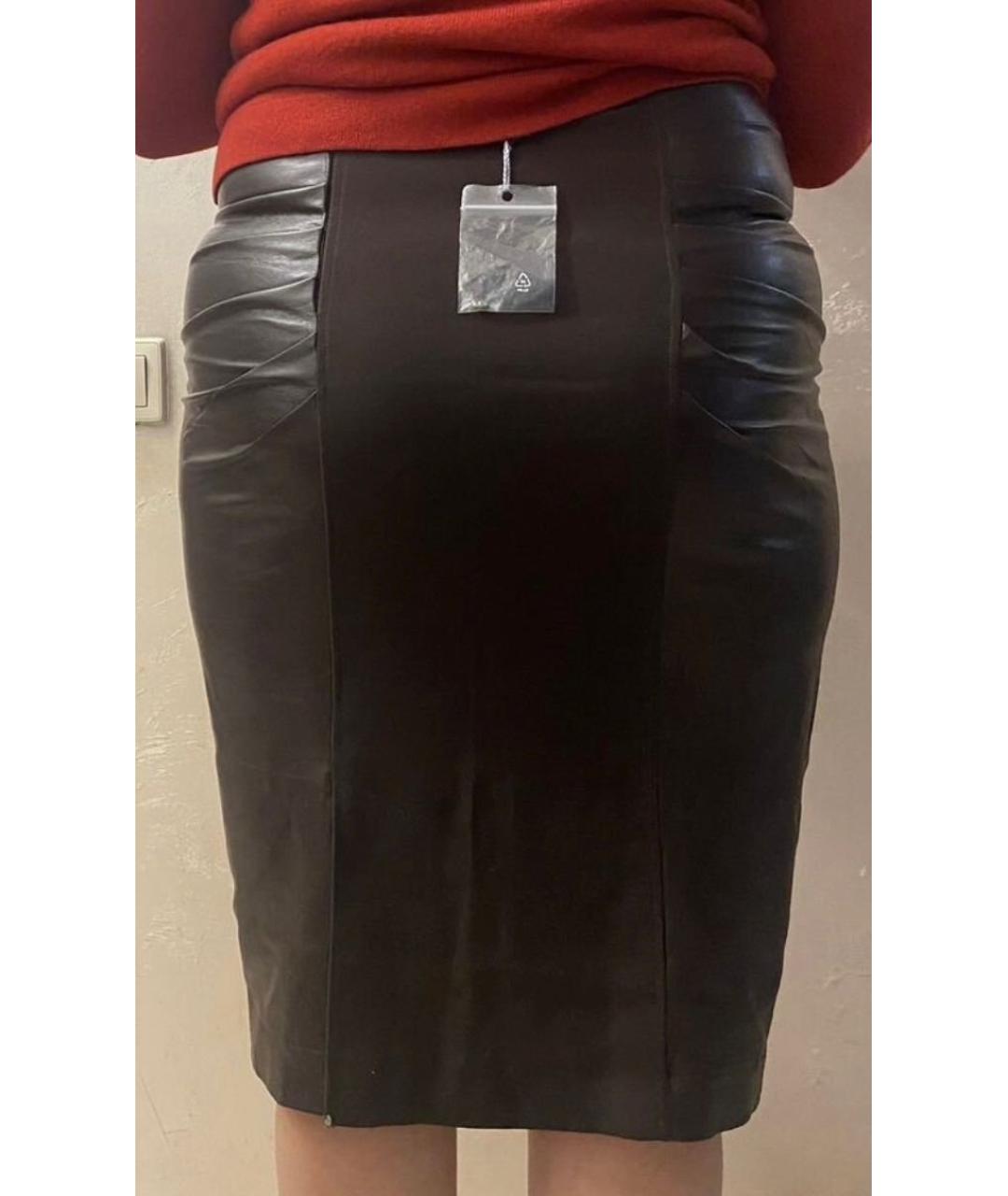 SPORTMAX Коричневая полиамидовая юбка миди, фото 4