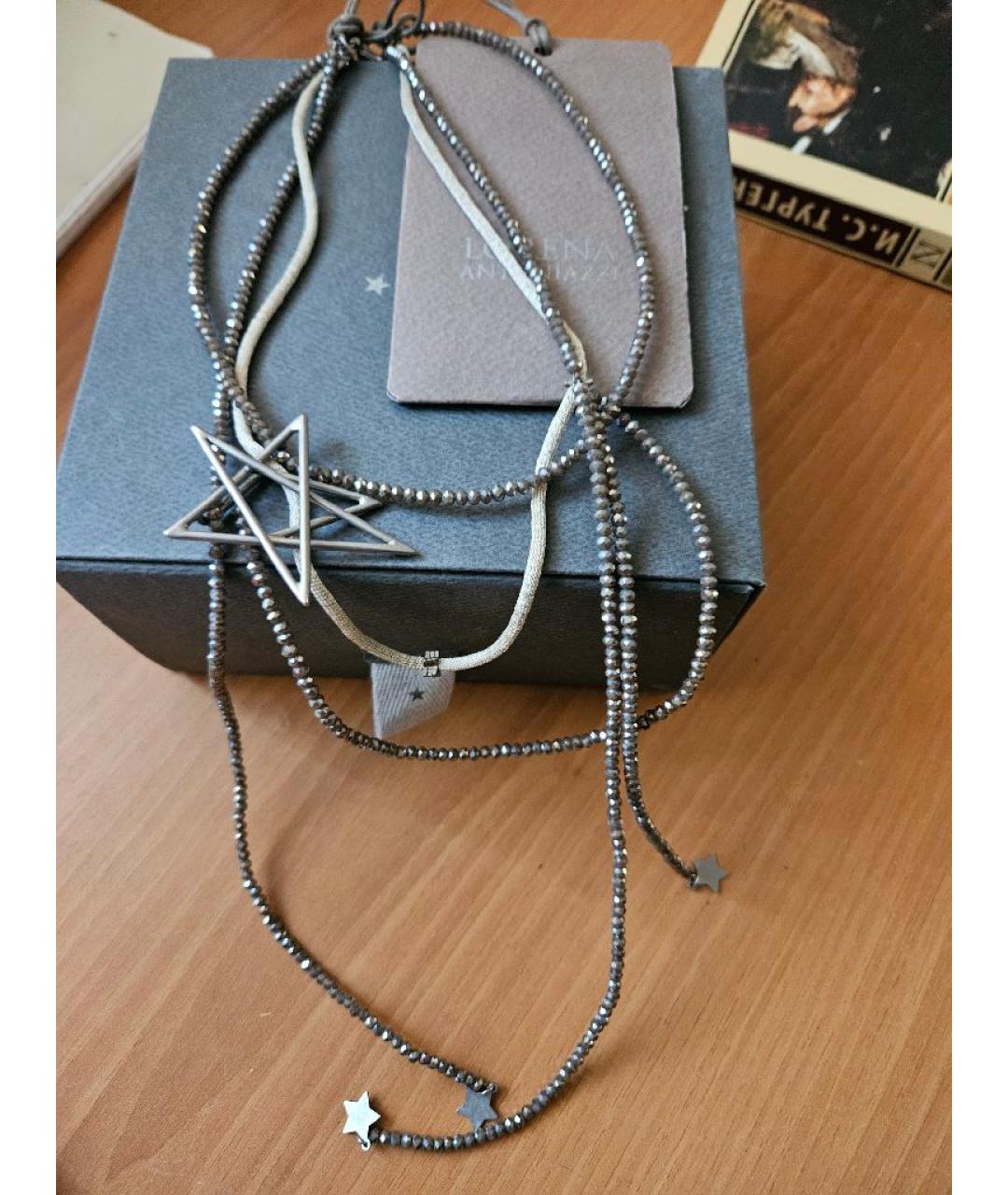 LORENA ANTONIAZZI Бежевое колье из бисера, фото 2