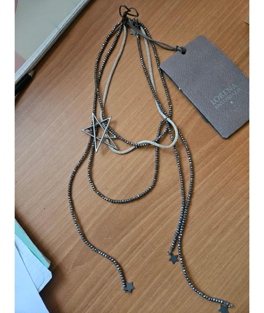 LORENA ANTONIAZZI Бежевое колье из бисера, фото 5