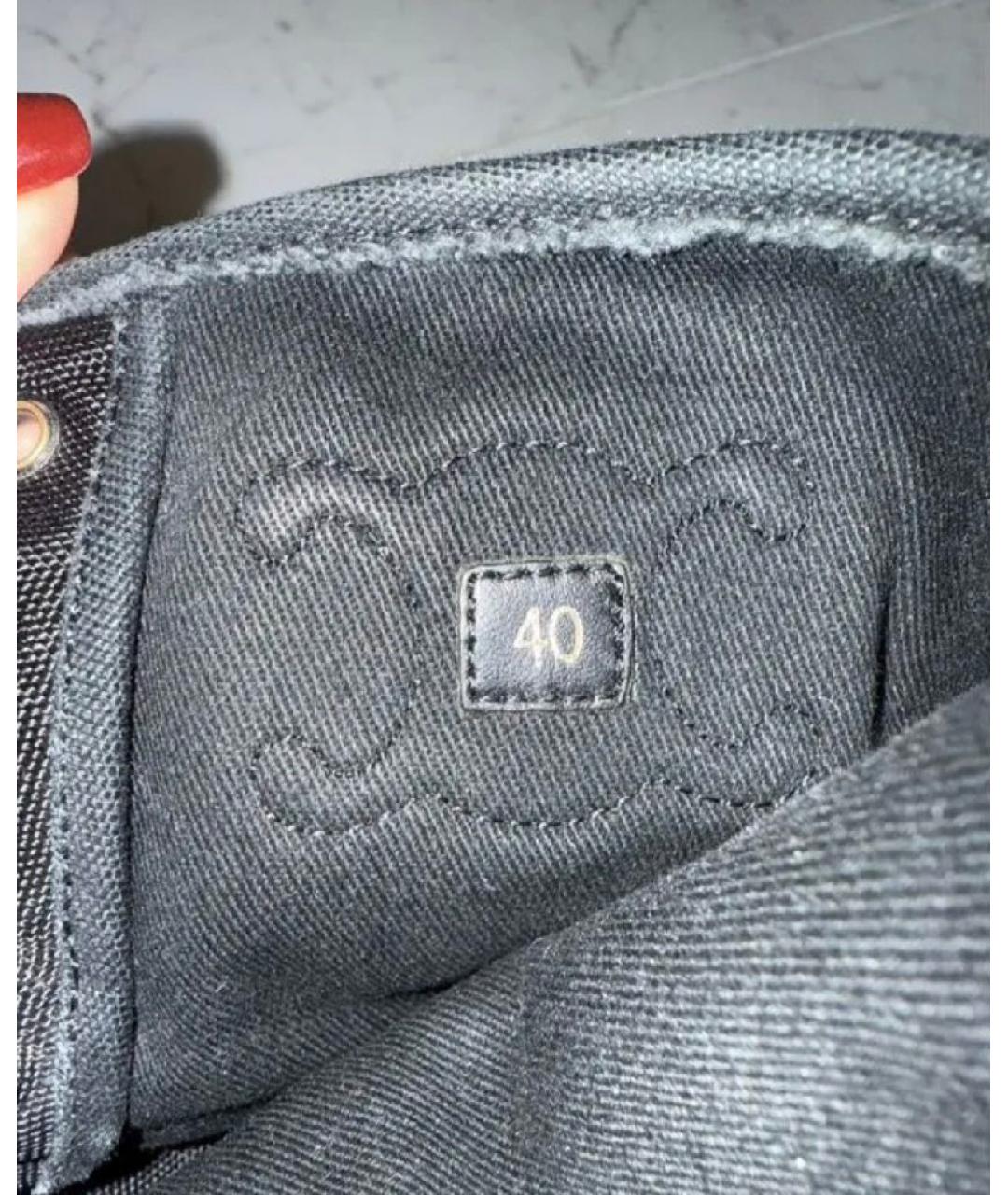 CELINE Черные текстильные ботинки, фото 5