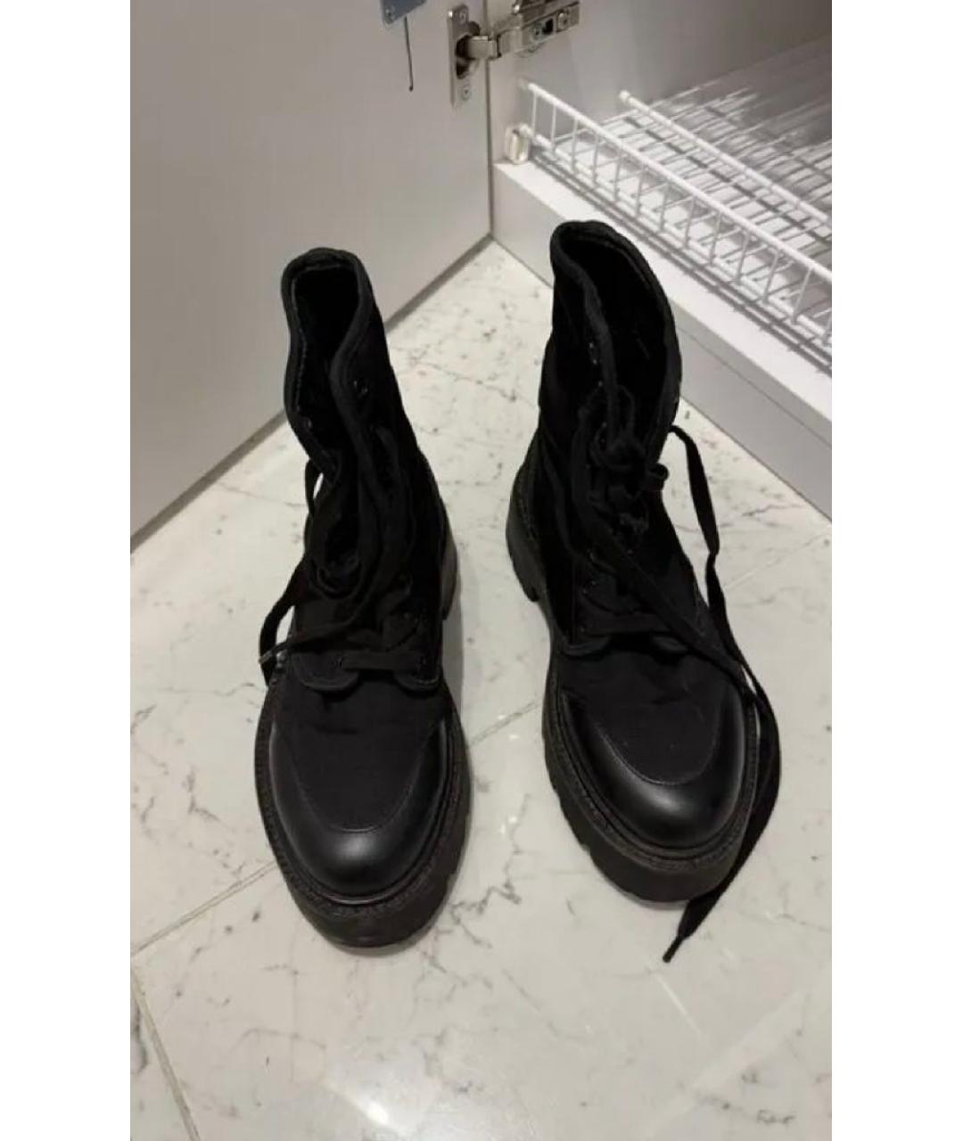 CELINE Черные текстильные ботинки, фото 2