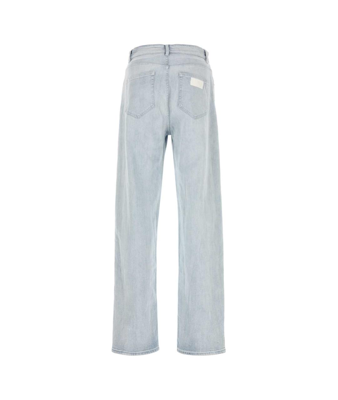 MM6 MAISON MARGIELA Голубые хлопковые прямые джинсы, фото 2