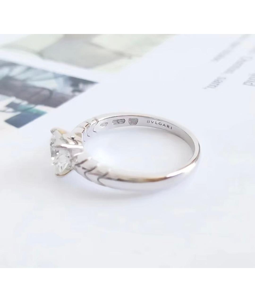 BVLGARI Серебряное платиновое кольцо, фото 4