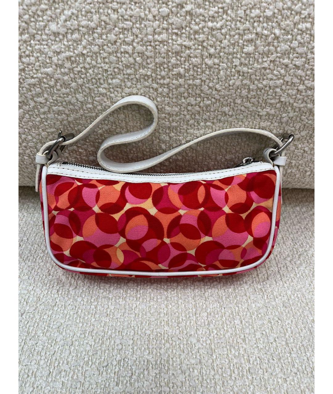 CELINE Красная тканевая сумка с короткими ручками, фото 9