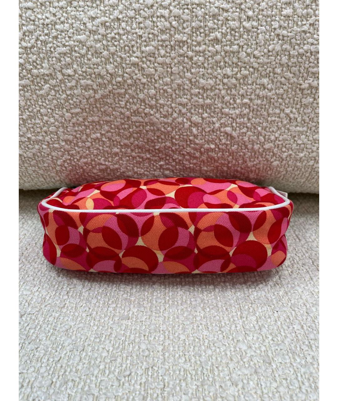 CELINE Красная тканевая сумка с короткими ручками, фото 7