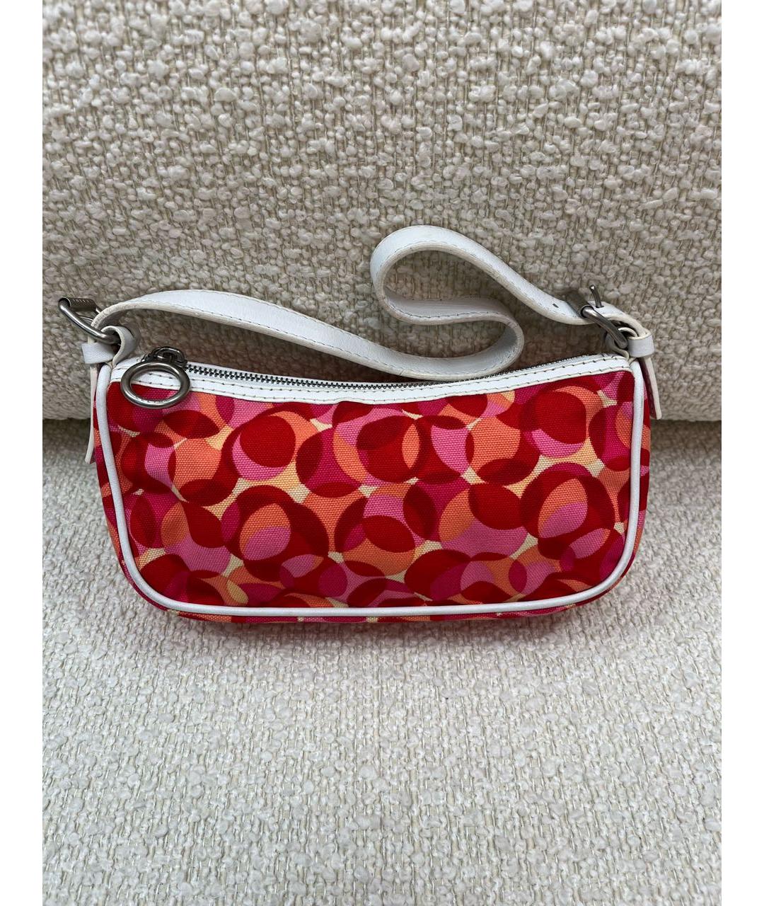 CELINE Красная тканевая сумка с короткими ручками, фото 3