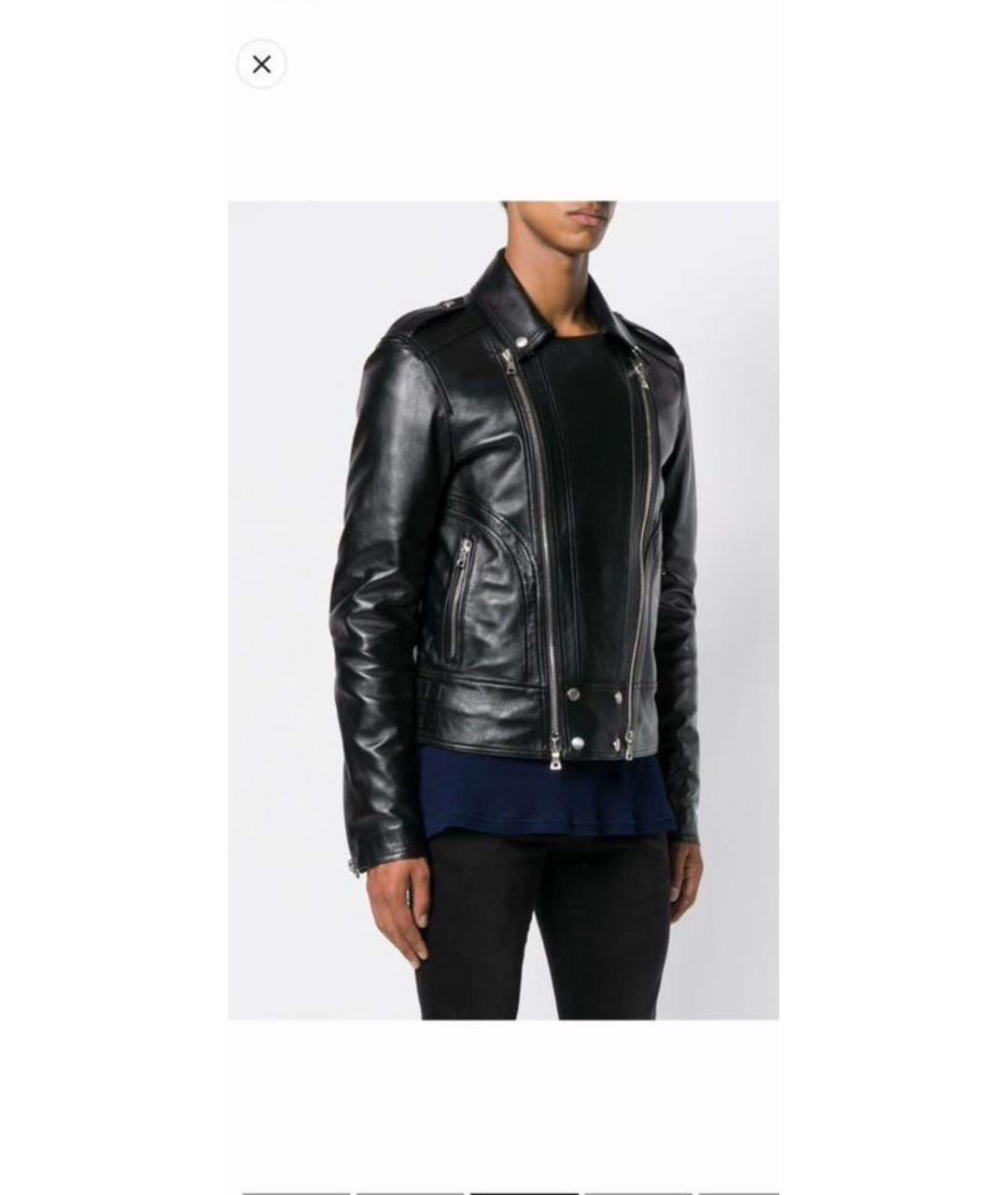 BALMAIN Черная кожаная куртка, фото 4