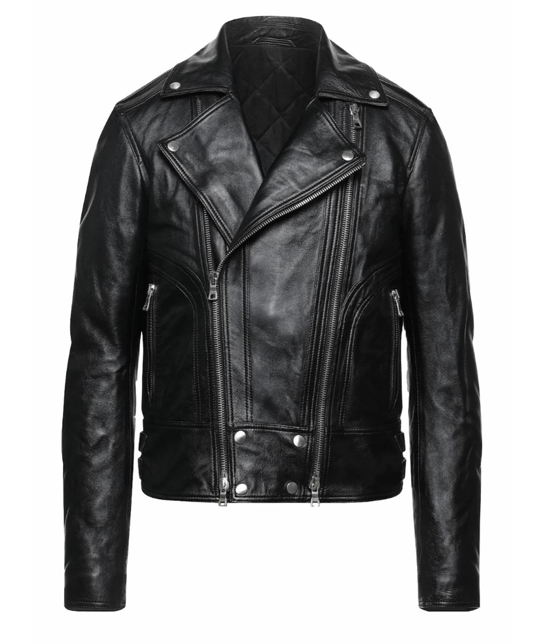 BALMAIN Черная кожаная куртка, фото 5