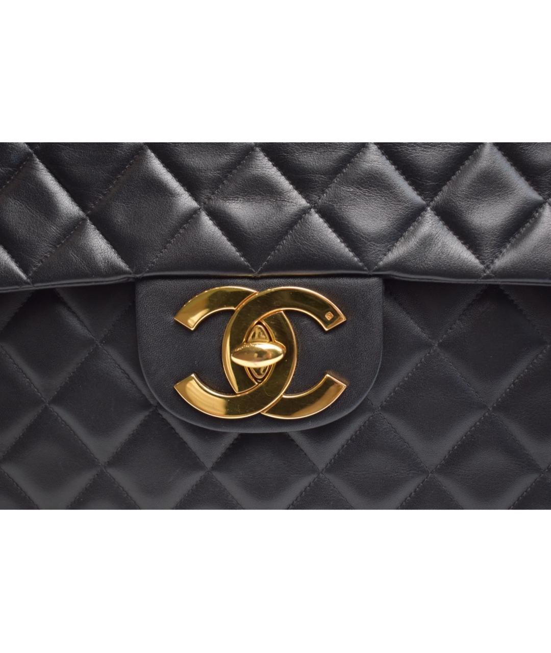 CHANEL Черная кожаная сумка через плечо, фото 8