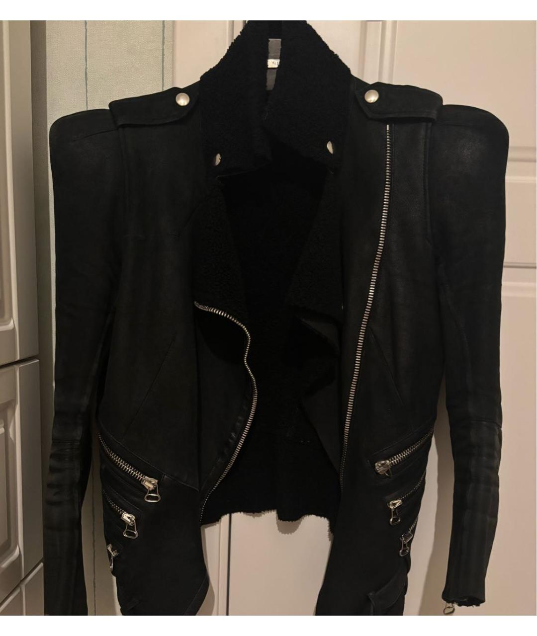 BALMAIN Черная замшевая дубленка, фото 3