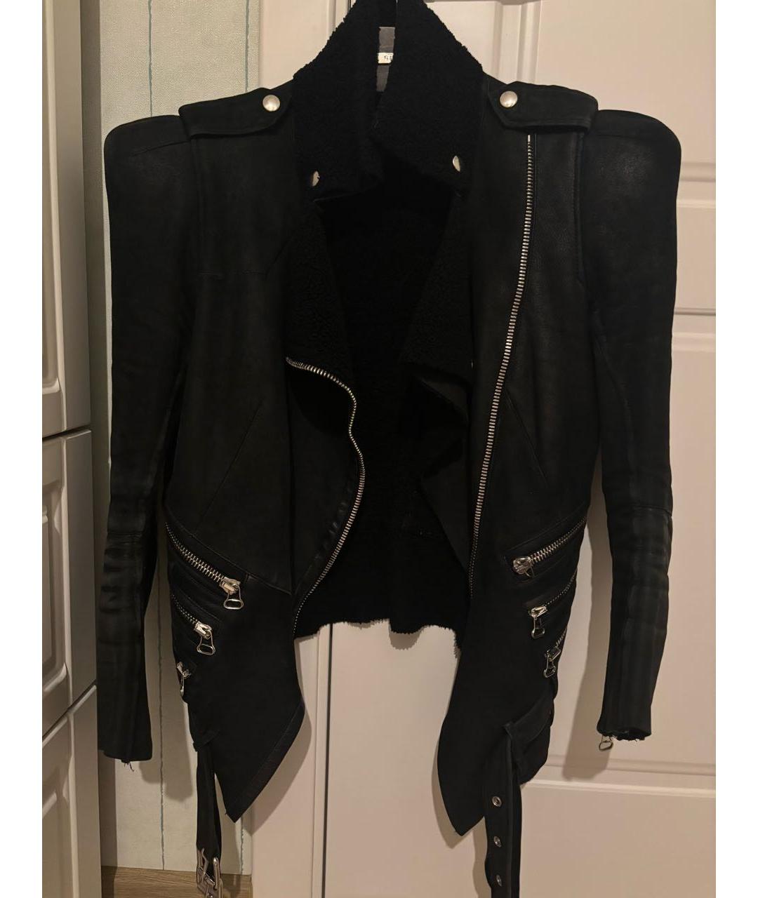BALMAIN Черная замшевая дубленка, фото 4