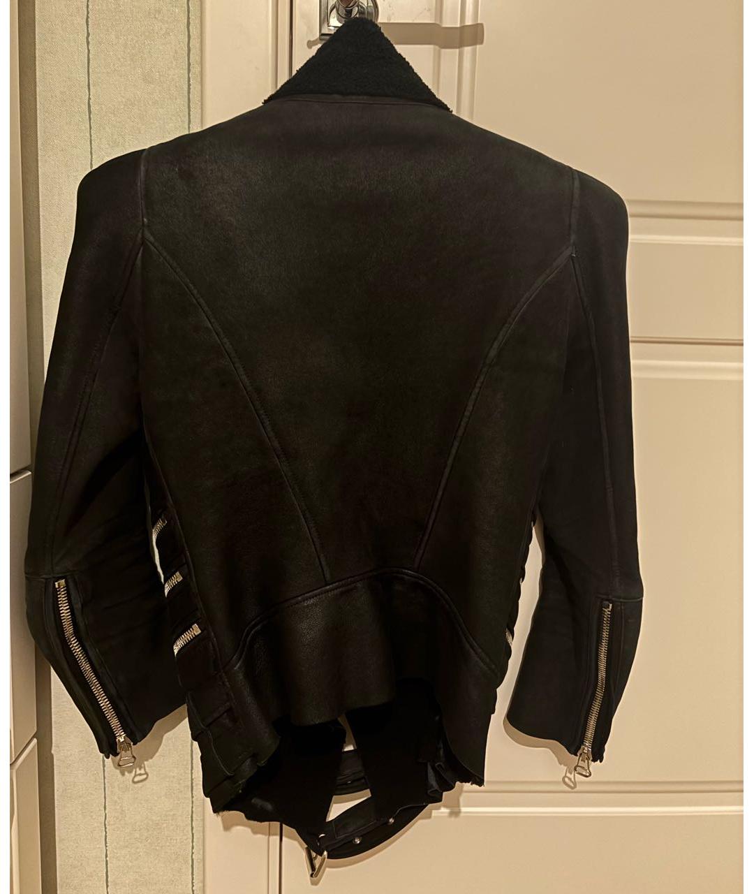 BALMAIN Черная замшевая дубленка, фото 2