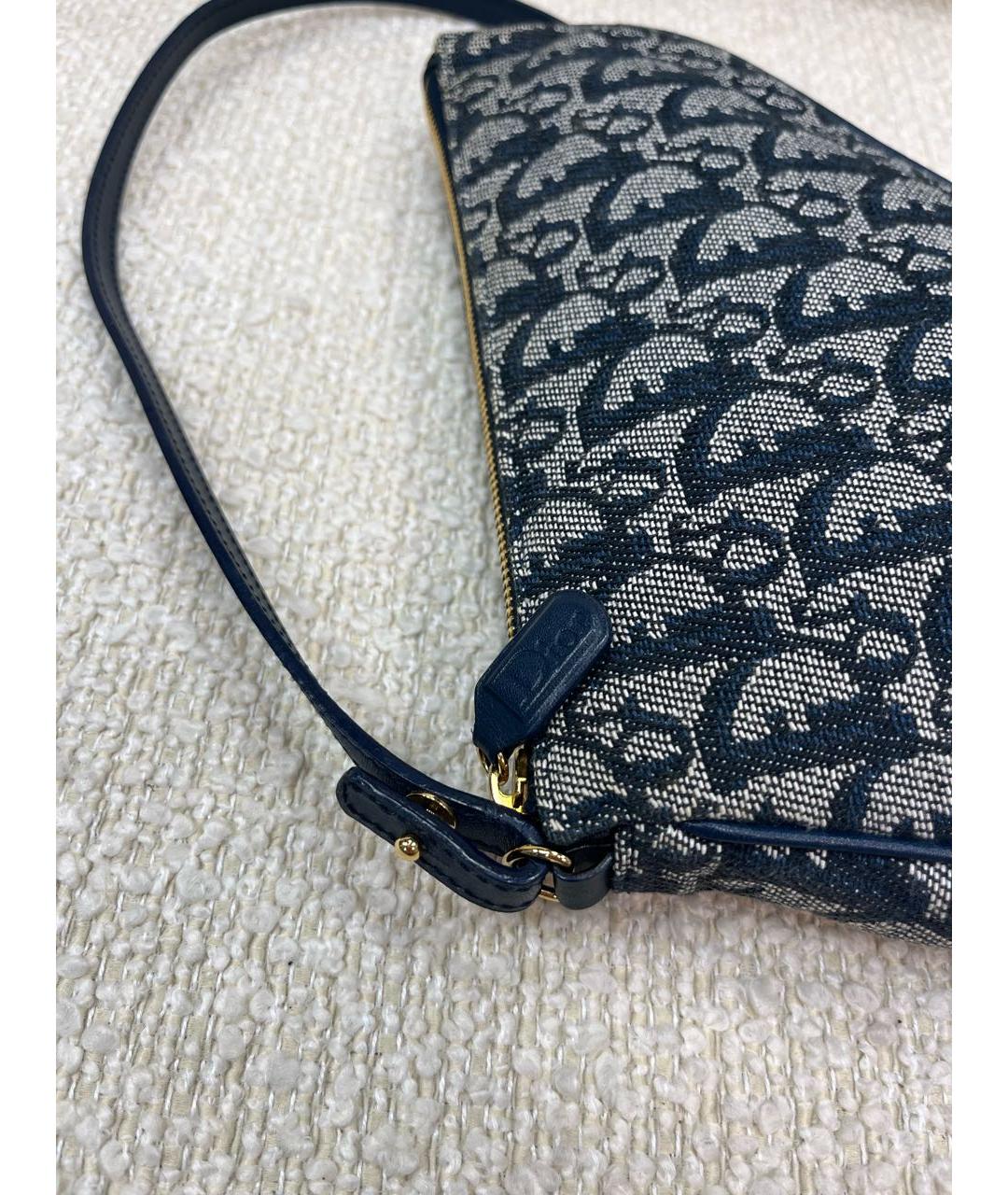 CHRISTIAN DIOR Темно-синяя сумка с короткими ручками, фото 6