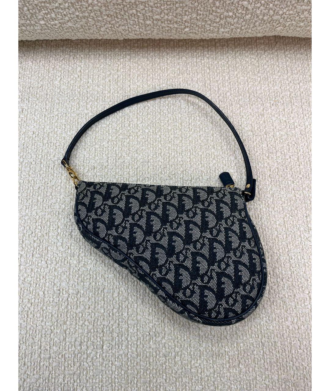 CHRISTIAN DIOR Темно-синяя сумка с короткими ручками, фото 3