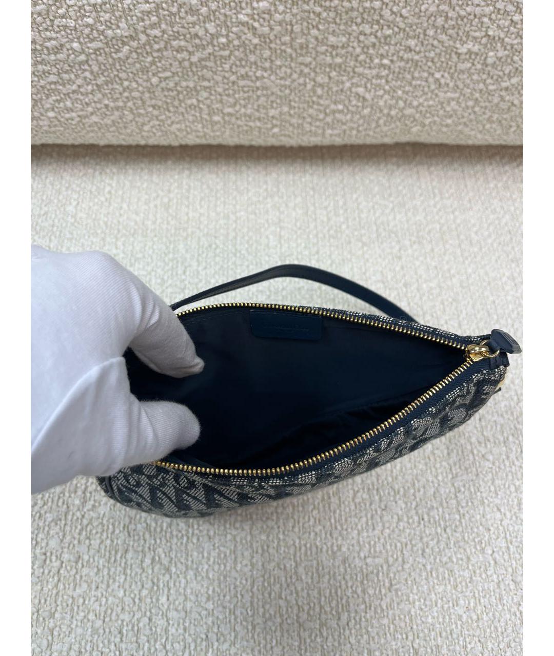CHRISTIAN DIOR Темно-синяя сумка с короткими ручками, фото 4