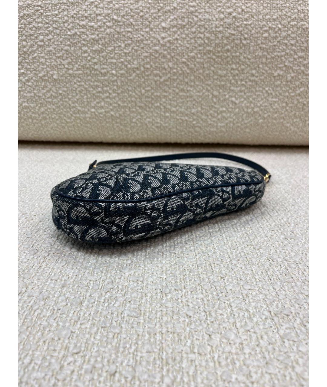 CHRISTIAN DIOR Темно-синяя сумка с короткими ручками, фото 8