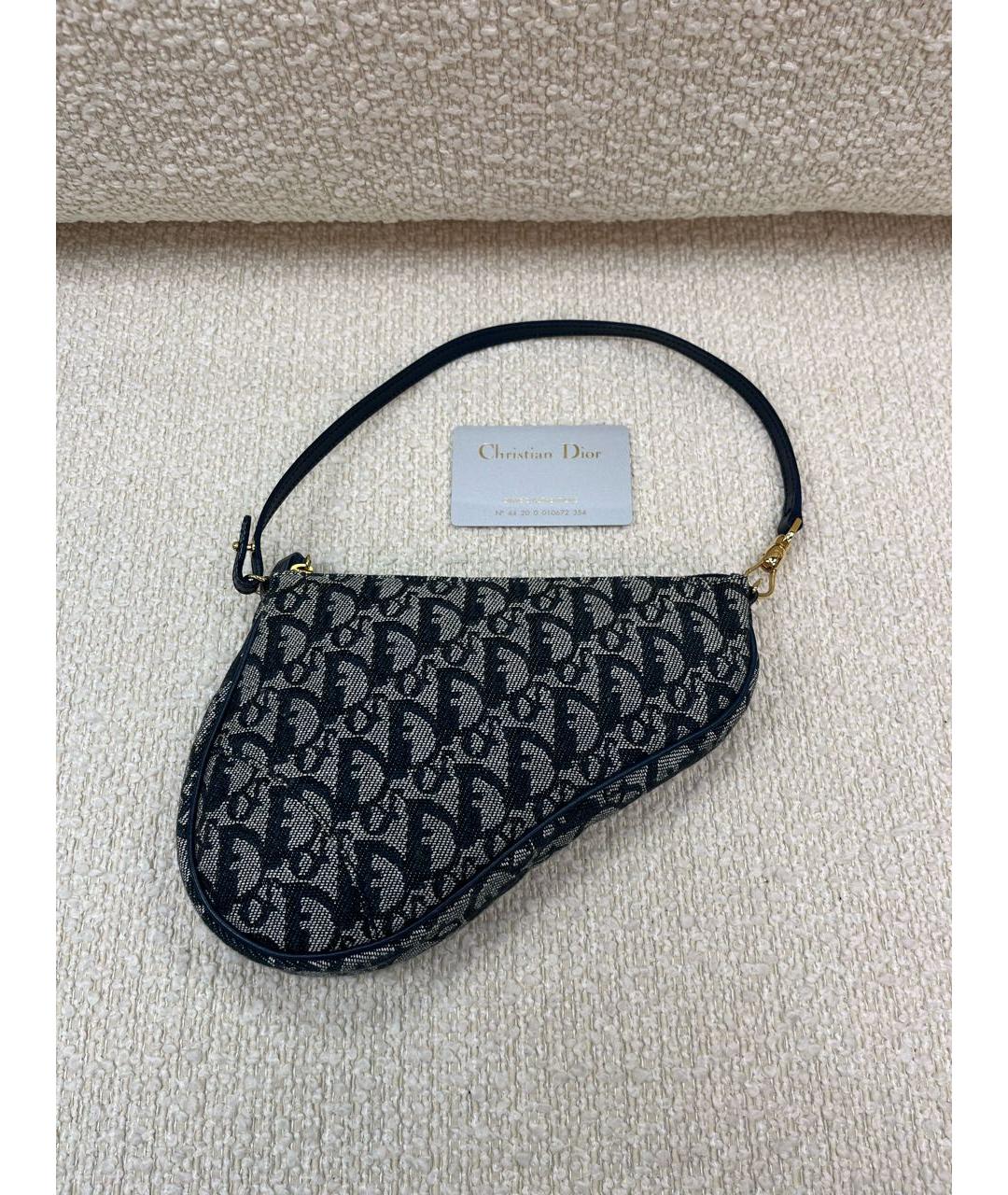 CHRISTIAN DIOR Темно-синяя сумка с короткими ручками, фото 5