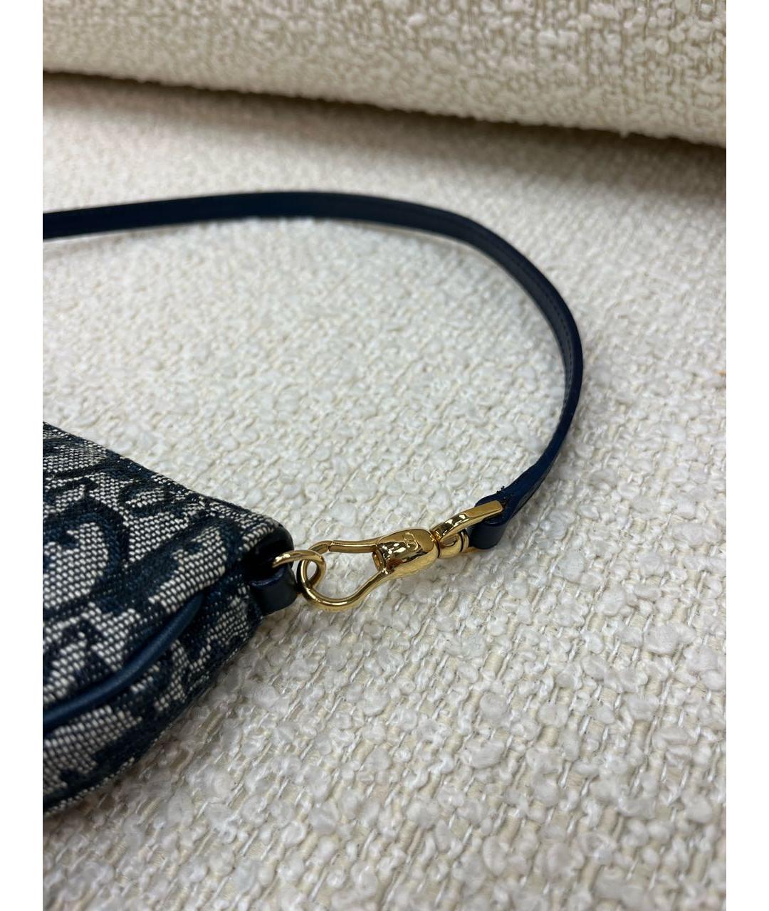 CHRISTIAN DIOR Темно-синяя сумка с короткими ручками, фото 7