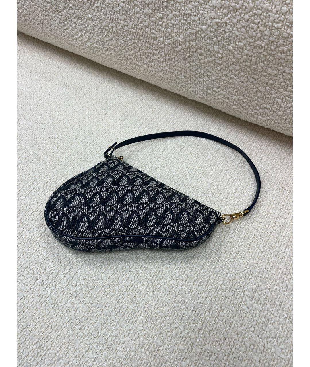 CHRISTIAN DIOR Темно-синяя сумка с короткими ручками, фото 2