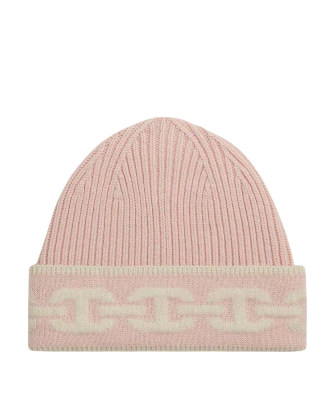 HERMES Розовая шапка, фото 1