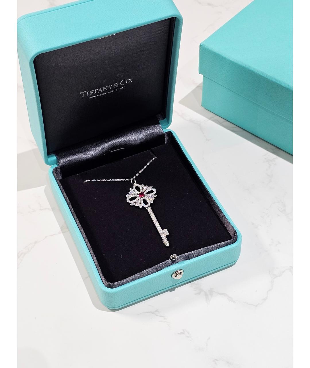 TIFFANY&CO Серебряное колье из белого золота, фото 2