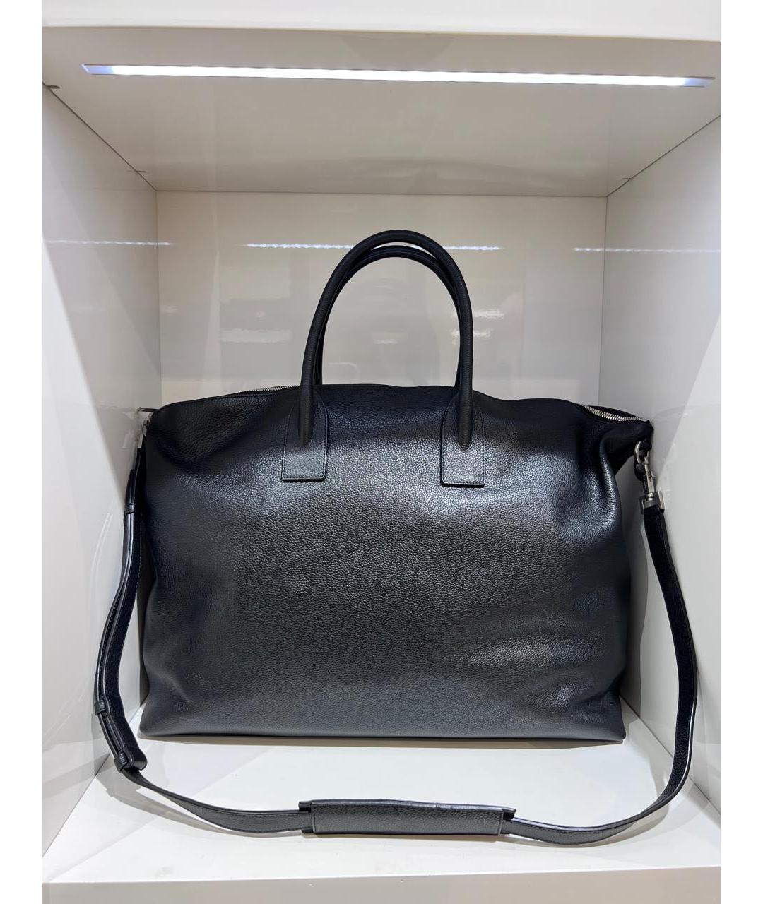 SAINT LAURENT Черная кожаная сумка на плечо, фото 3