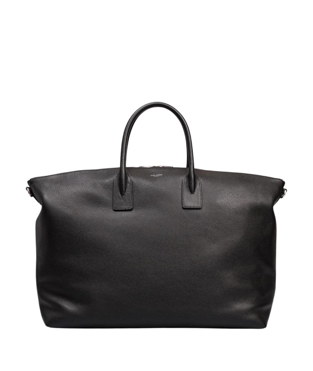 SAINT LAURENT Черная кожаная сумка на плечо, фото 1