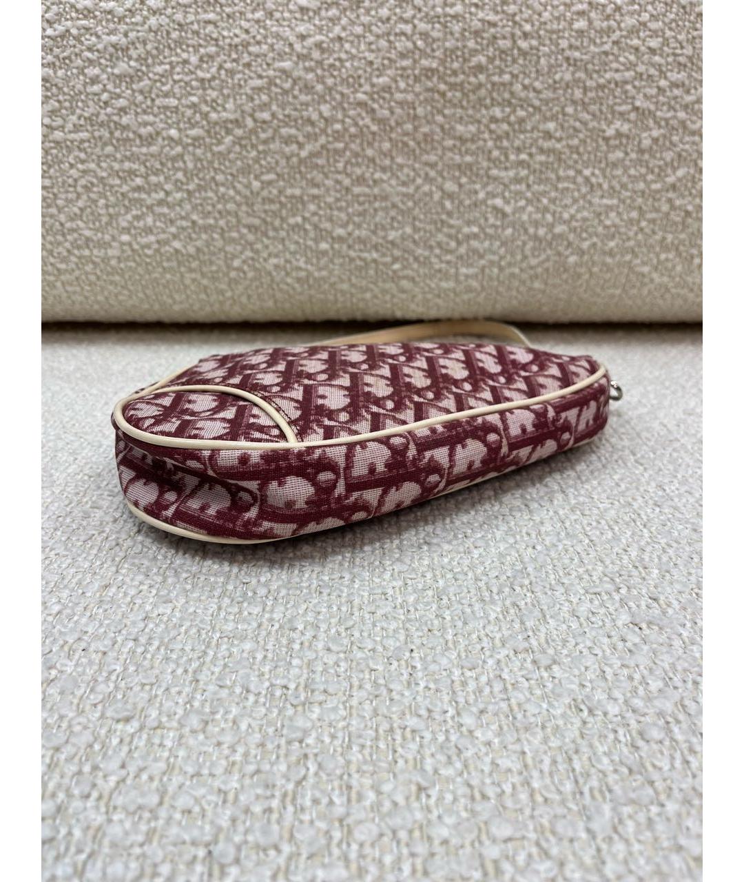 CHRISTIAN DIOR Бордовая сумка с короткими ручками, фото 5