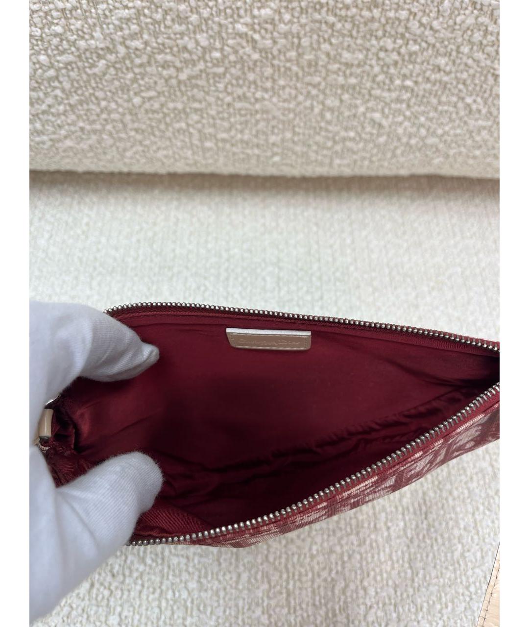 CHRISTIAN DIOR Бордовая сумка с короткими ручками, фото 4