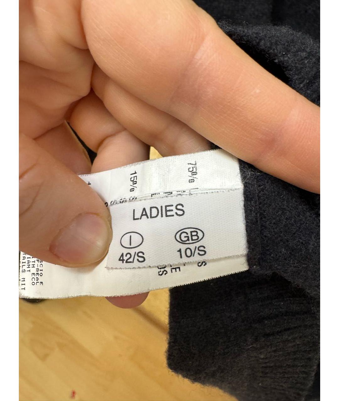 FABIANA FILIPPI Антрацитовый шерстяной джемпер / свитер, фото 6