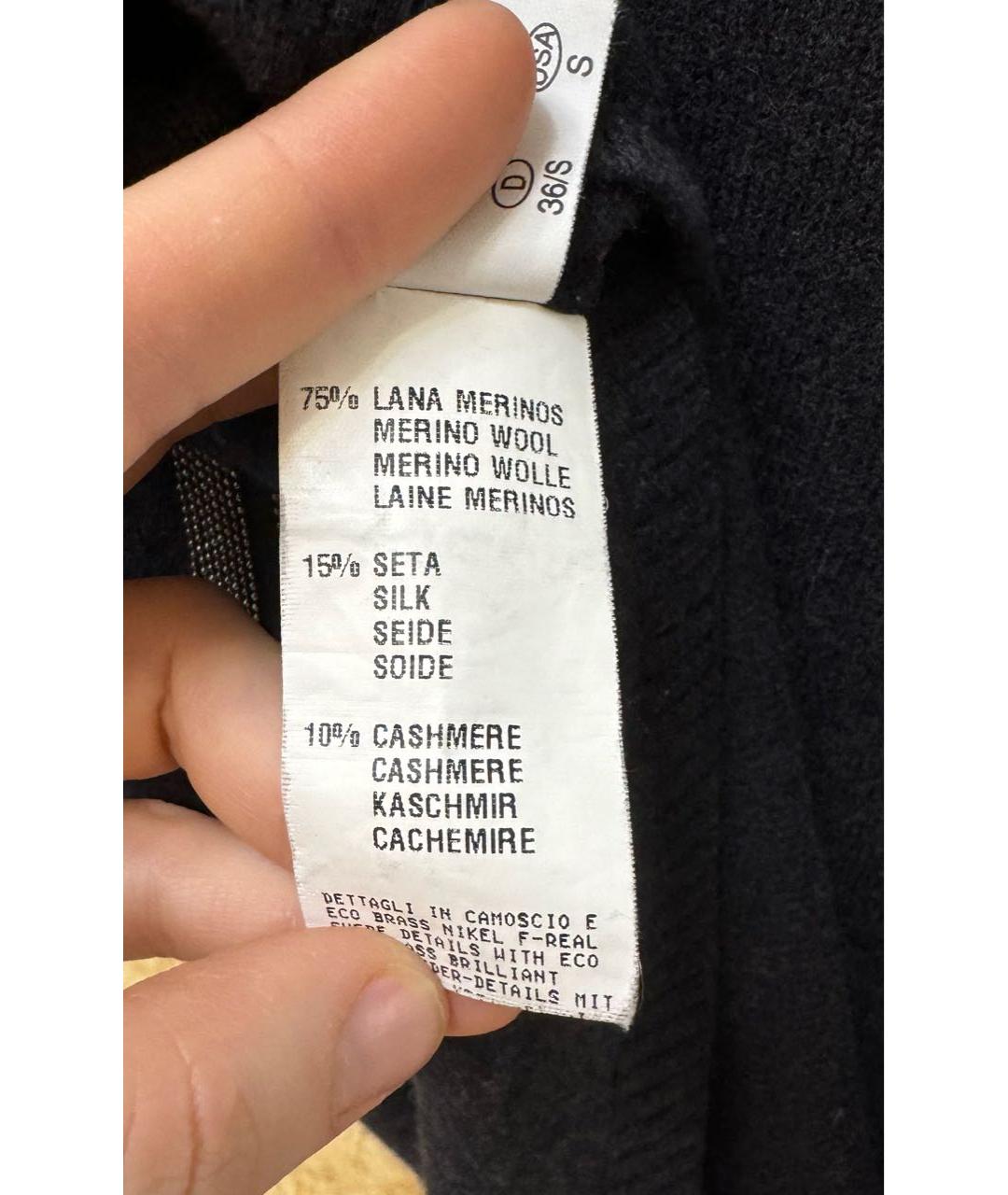 FABIANA FILIPPI Антрацитовый шерстяной джемпер / свитер, фото 5