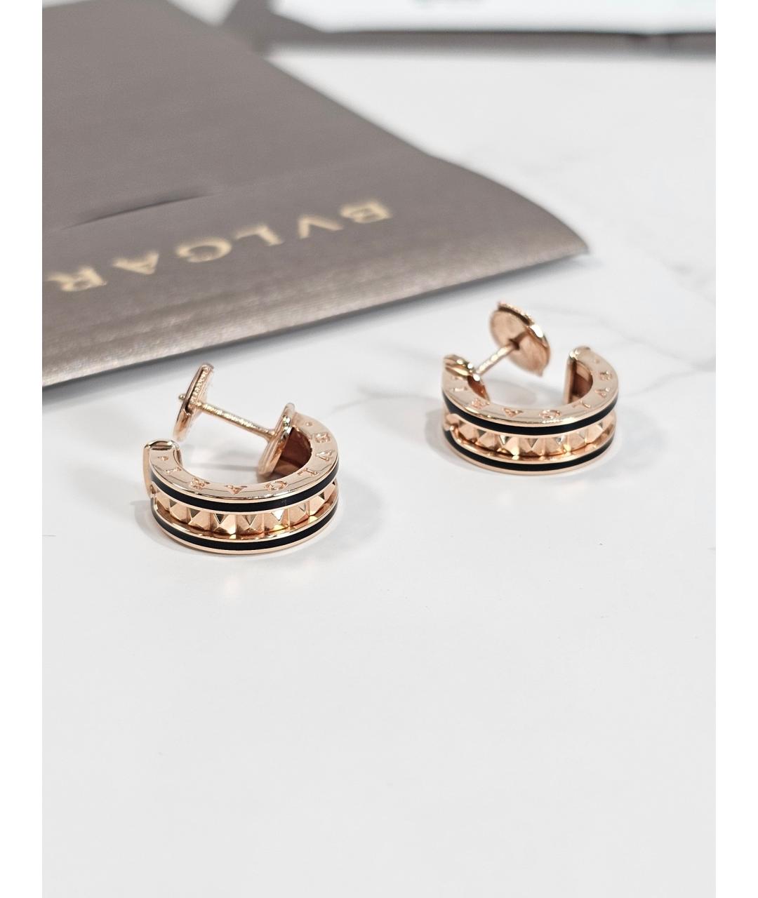 BVLGARI Золотые серьги из розового золота, фото 3