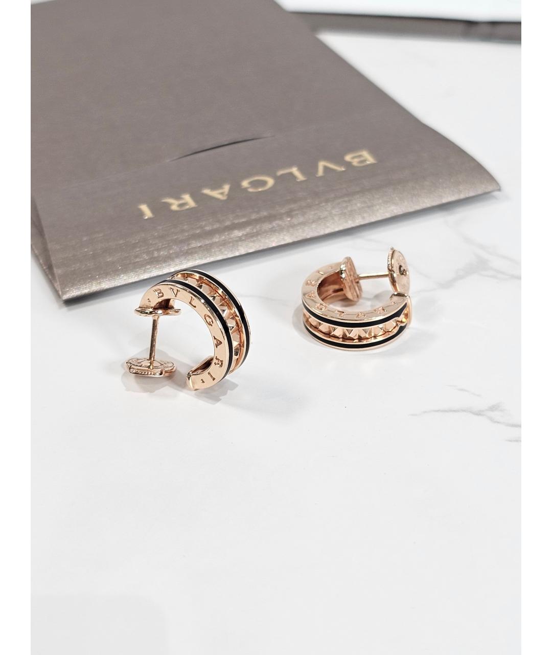 BVLGARI Золотые серьги из розового золота, фото 4