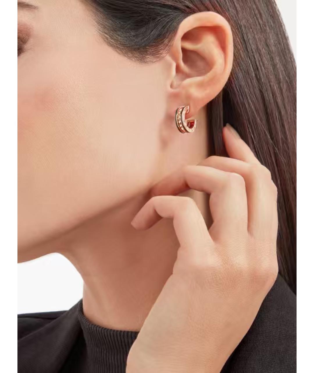 BVLGARI Золотые серьги из розового золота, фото 5