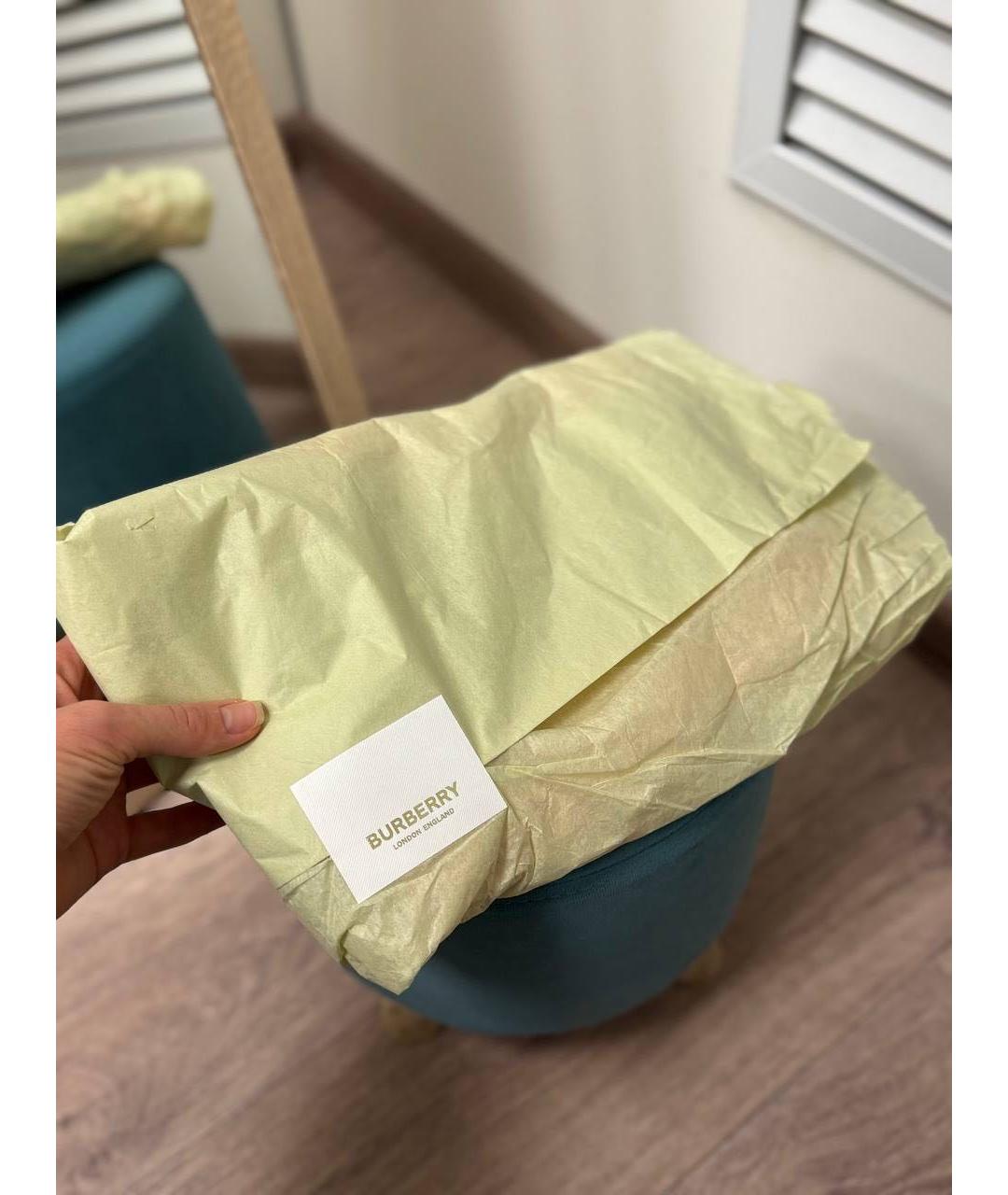 BURBERRY Оранжевый шерстяной шарф, фото 6