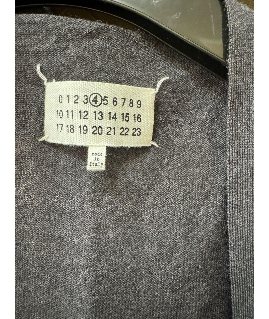 MAISON MARGIELA Антрацитовый кашемировый кардиган, фото 4