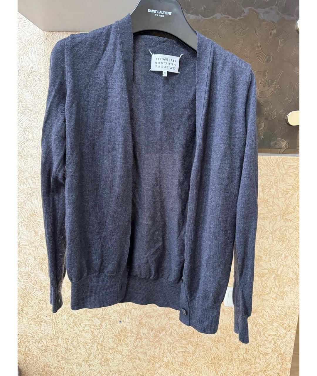 MAISON MARGIELA Антрацитовый кашемировый кардиган, фото 5