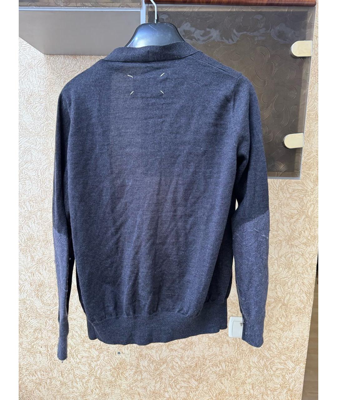 MAISON MARGIELA Антрацитовый кашемировый кардиган, фото 3