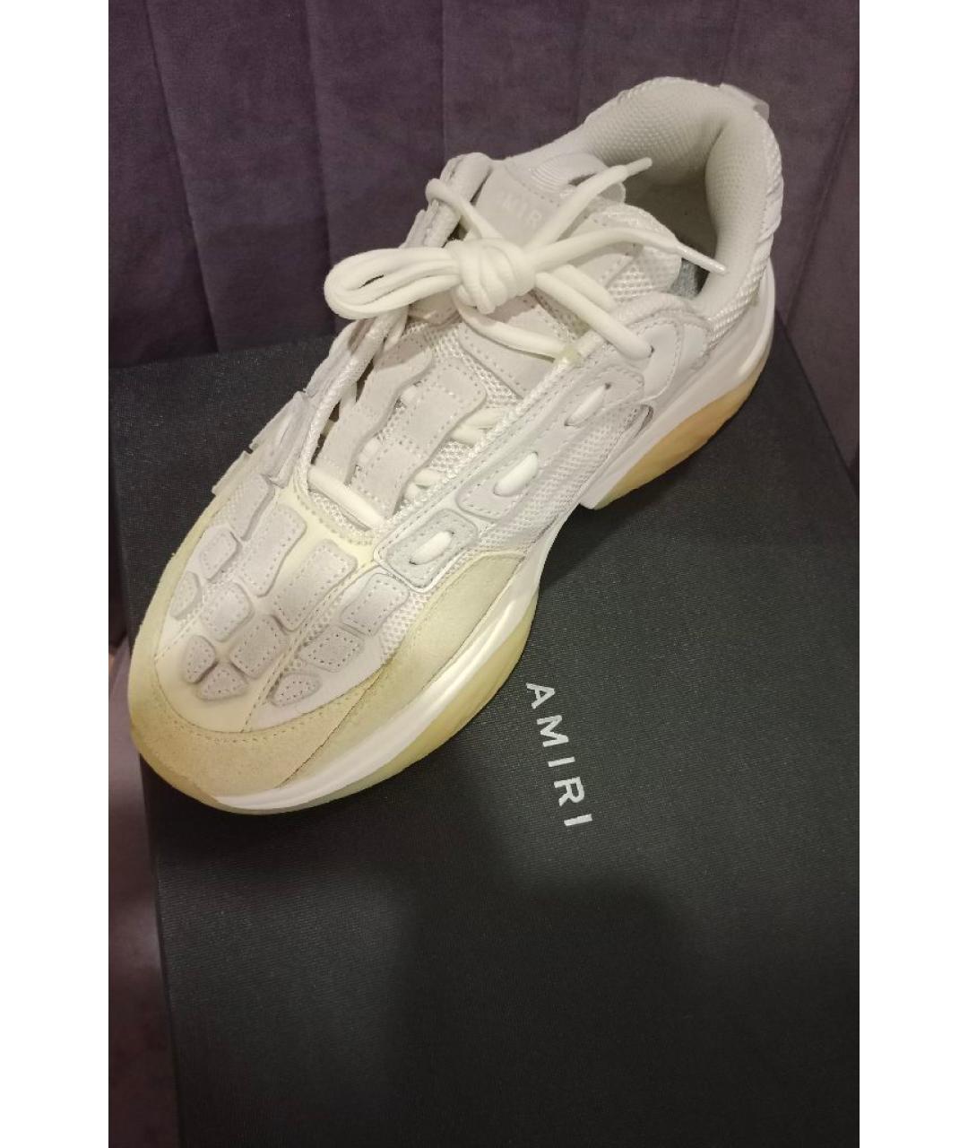 AMIRI Бежевые текстильные низкие кроссовки / кеды, фото 9