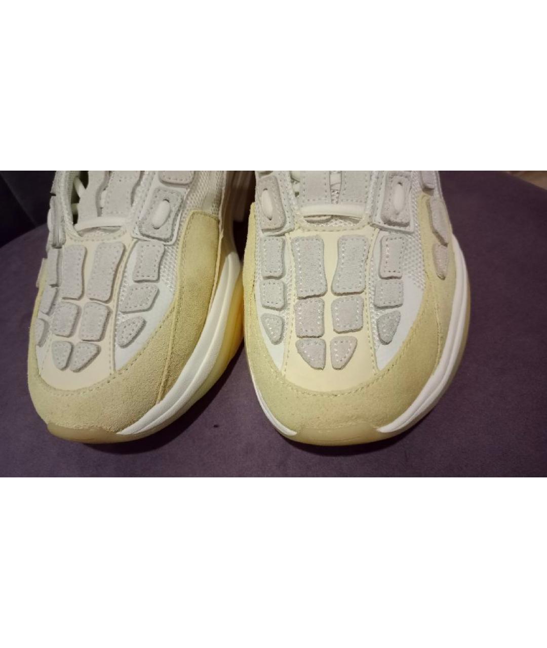 AMIRI Бежевые текстильные низкие кроссовки / кеды, фото 6