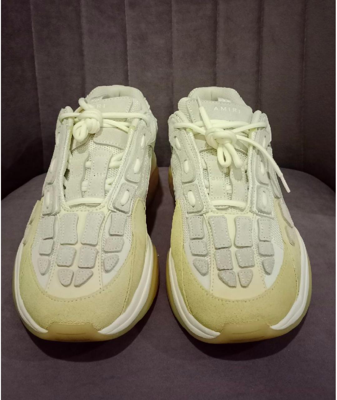 AMIRI Бежевые текстильные низкие кроссовки / кеды, фото 2